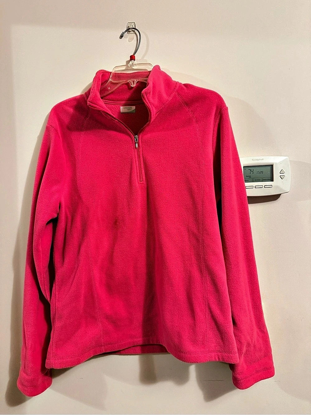 Athletic Works Women's Pink Fleece Quarter-Zip XL